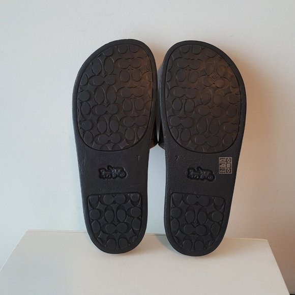 $107 *NEW* (7) COACH Khaki/Black Uli Sport Slide - Picture 9 of 11